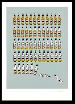 Pop Art Bottles Print in 4 Colours